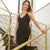 Women's Silk Nightgown - Black